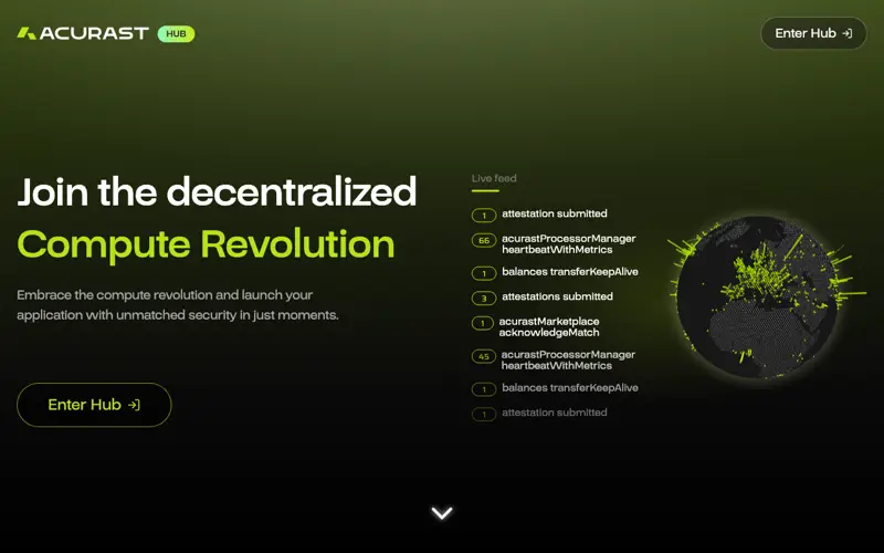 Screenshot of Acurast Hub